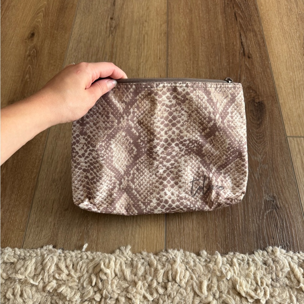 Toluca swim Maia snake print makeup bag